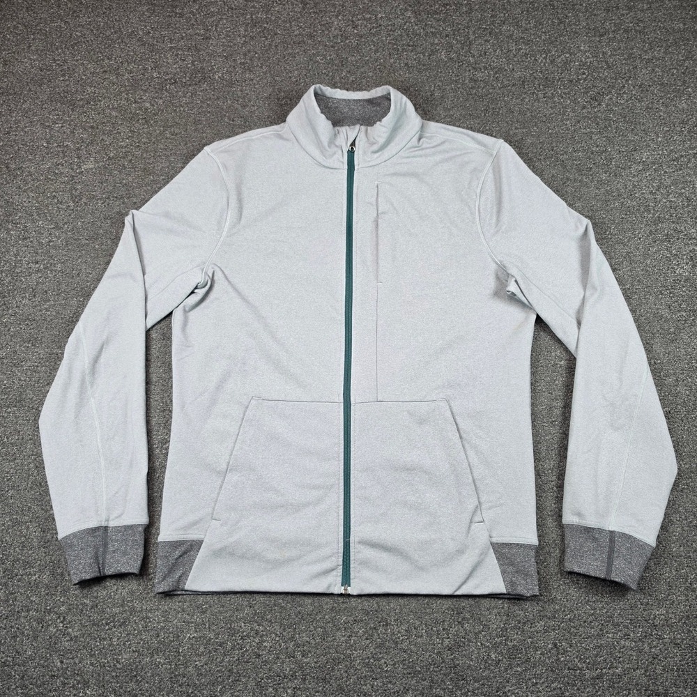 Lululemon PrePost Full Zip Jacket Grey Mens Large Activewear Training Track Top